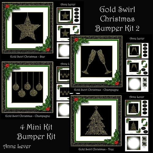 Gold Swirl Christmas Bumper Kit 2