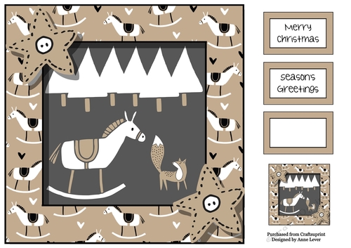 Scandi Christmas - The Fox & The Rocking Horse 8x8