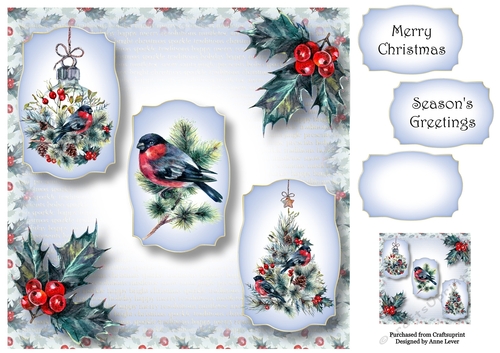 The Christmas Trio - Beautiful Birds 8x8