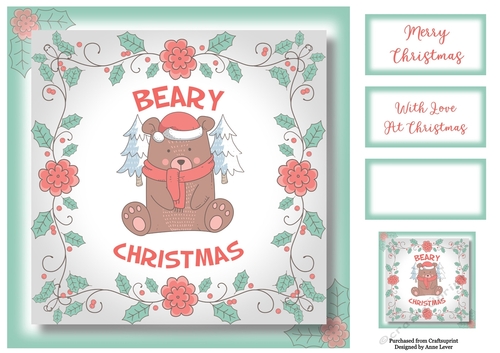 Beary Christmas 8x8