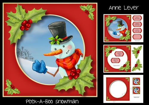 Peek-A-Boo Snowman