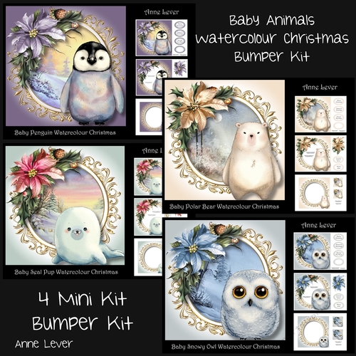 Baby Animals Watercolour Christmas Bumper Kit