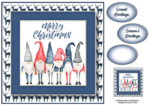 Scandi Christmas Elves 8x8