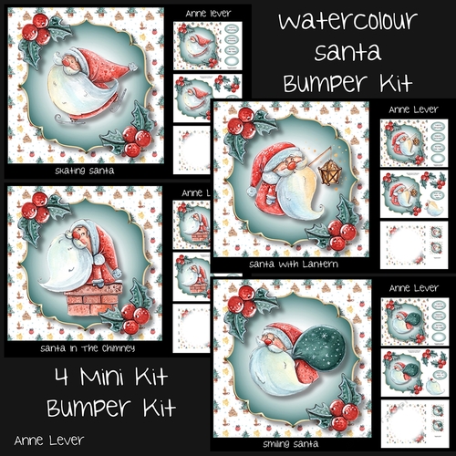 Watercolour Santa Bumper Kit