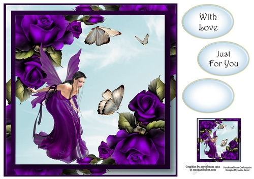 Flower Fairy Of The Purple Roses 8x8