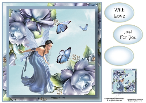 Flower Fairy Of The Blue Roses 8x8