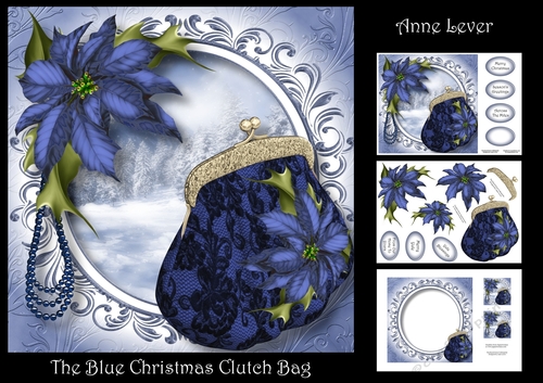 The Blue Christmas Clutch Bag