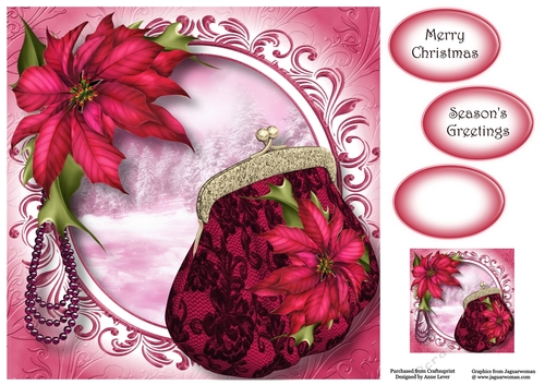 The Pink Christmas Clutch Bag 8x8