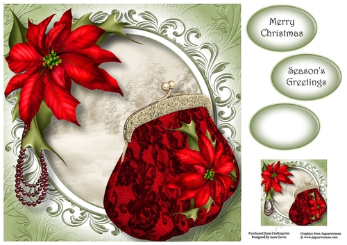 The Red Christmas Clutch Bag 8x8