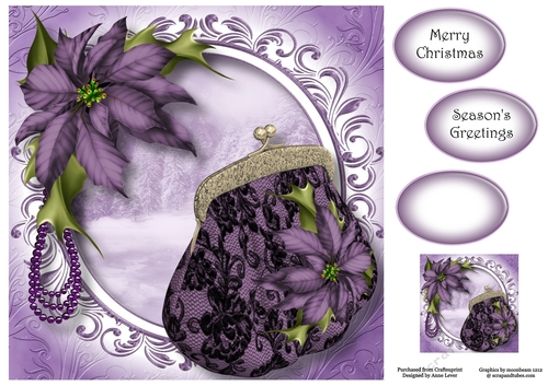 The Purple Christmas Clutch Bag 8x8