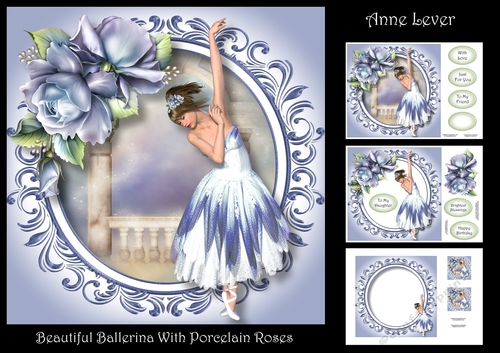 Beautiful Ballerina With Porcelain Roses