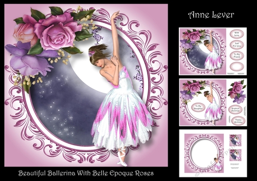 Beautiful Ballerina With Belle Epoque Roses