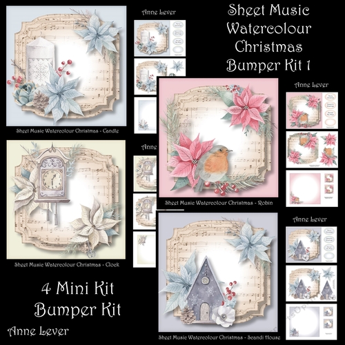 Sheet Music Watercolour Christmas Bumper Kit 1