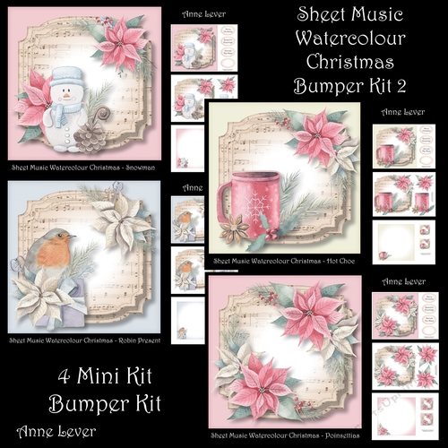 Sheet Music Watercolour Christmas Bumper Kit 2
