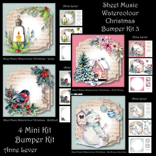 Sheet Music Watercolour Christmas Bumper Kit 3