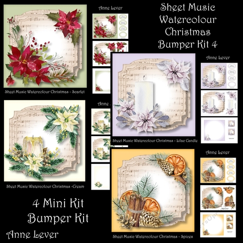 Sheet Music Watercolour Christmas Bumper Kit 4