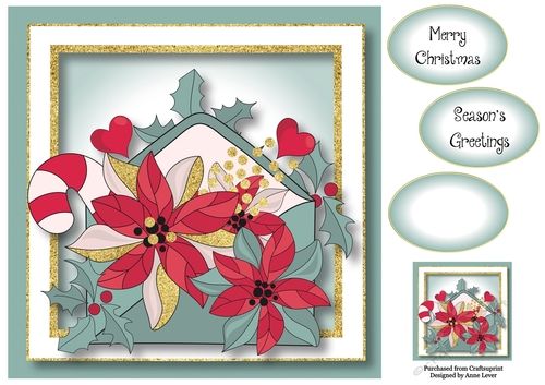 Christmas Glitter - Envelope 8x8