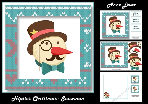 Hipster Christmas - Snowman