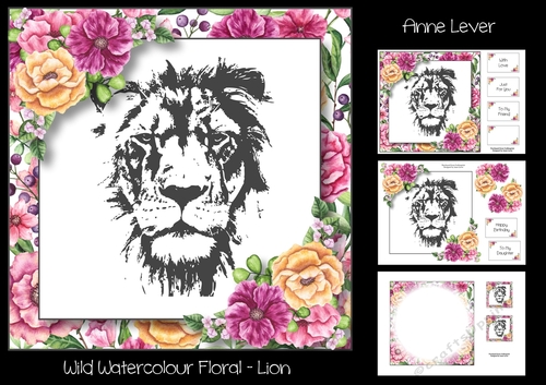 Wild Watercolour Floral - Lion