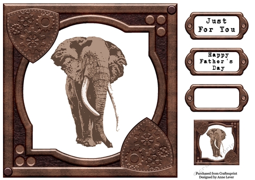 Wild Metal Cogs - Elephant 8x8
