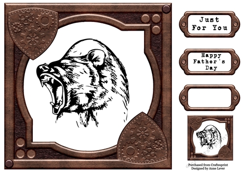 Wild Metal Cogs - Grizzly Bear 8x8