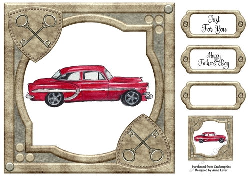 Classic Car - Red 8x8