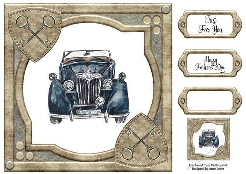 Classic Car - Dark Blue 8x8