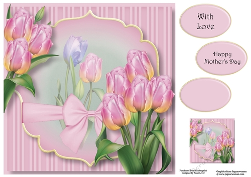Pink Tulips Beauty 8x8