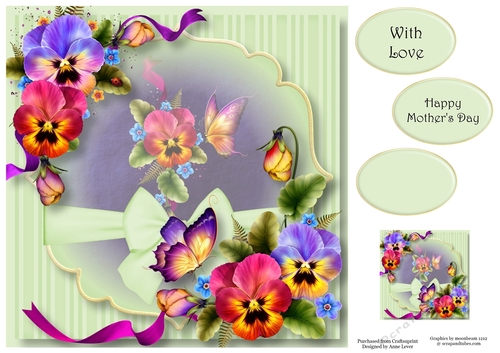 Pansies Beauty 8x8