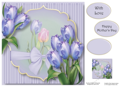 Blue Tulips Beauty 8x8
