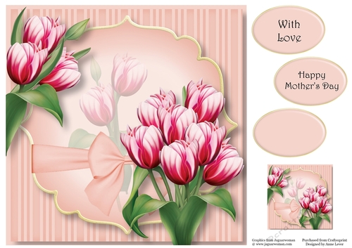 Stripe Tulips Beauty 8x8