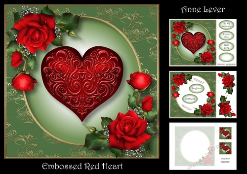 Embossed Red Heart 