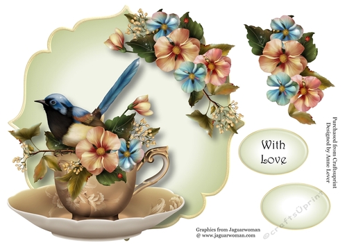 Magic Garden Teacup & Saucer - Shaped Topper