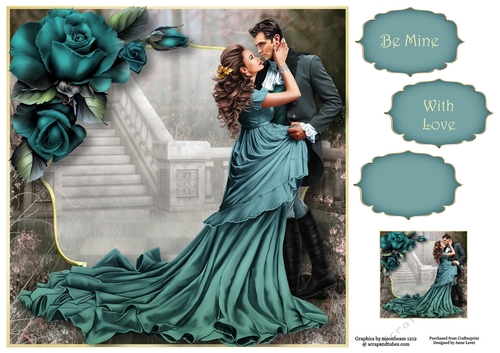 Frankly My Dear.....Blue Roses 8x8