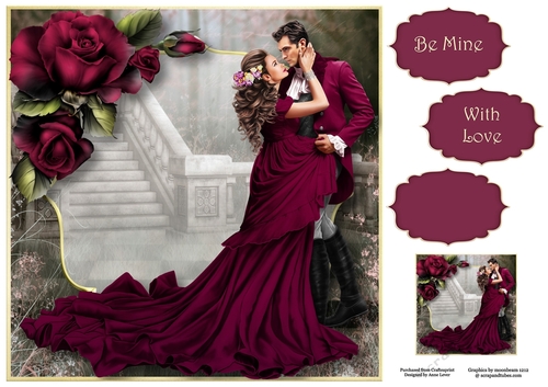 Frankly My Dear.....Deep Magenta Roses 8x8