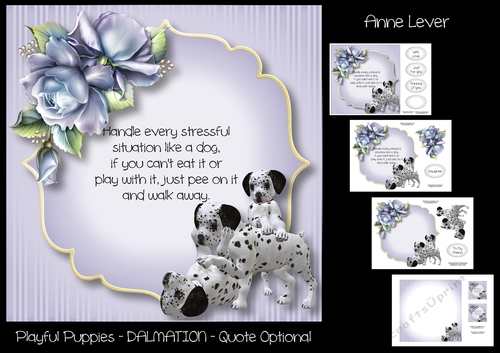 Playful Puppies - DALMATION - Quote Optional