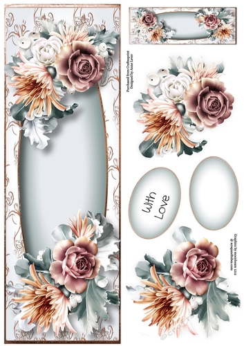 Lge DL Winter Floral Fantasy