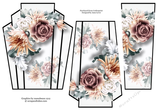 Art Deco Stacker - Winter Floral Fantasy