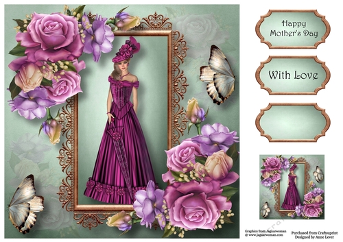 Lady Of Elegance - Belle Epoque Rose 8x8
