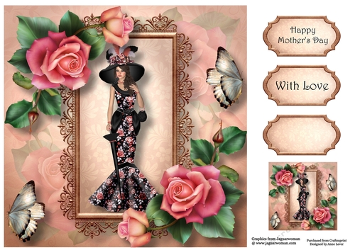 Lady Of Elegance - Peach Melba Rose 8x8