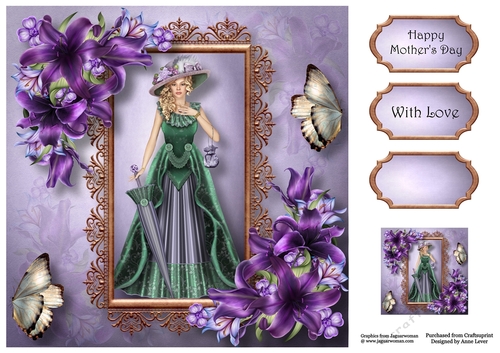 Lady Of Elegance - Purple Lilies 8x8