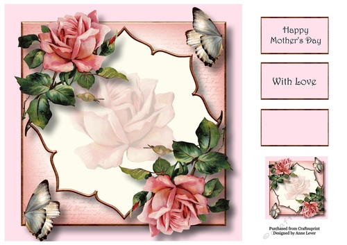 Beautiful Lotus Frame - Pink Roses 8x8