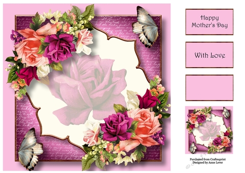 Beautiful Lotus Frame - Rose Bouquet 8x8
