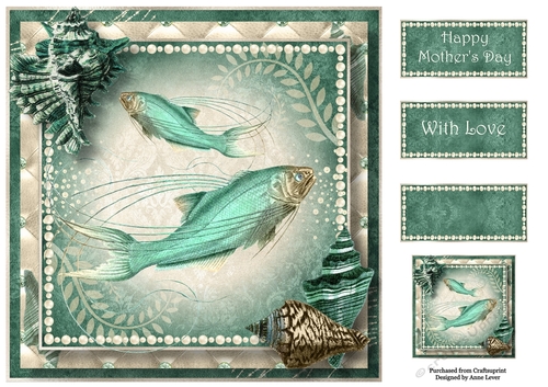 Seafoam & Pearls - Ocean Fantasy 8x8