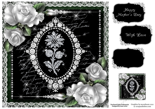 Diamonds & Lace - Fabulous Floral 8x8