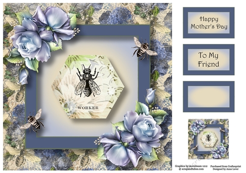 The Vintage Honey Bee - Worker 8x8