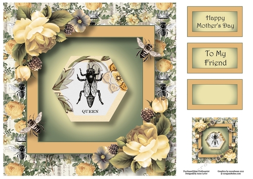 The Vintage Honey Bee - Queen 8x8