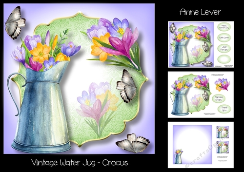 Vintage Water Jug - Crocus