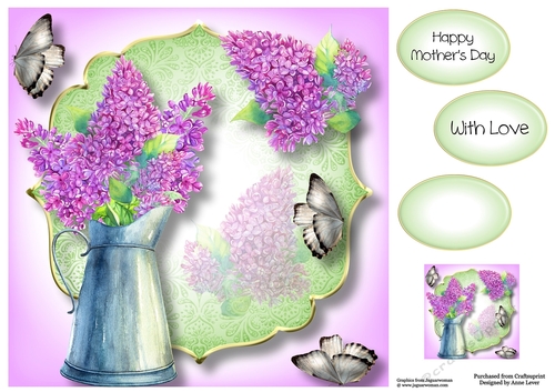 Vintage Water Jug - Lilac 8x8