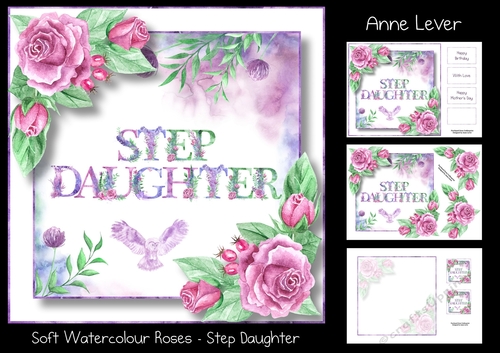 Soft Watercolour Roses - Step Daughter